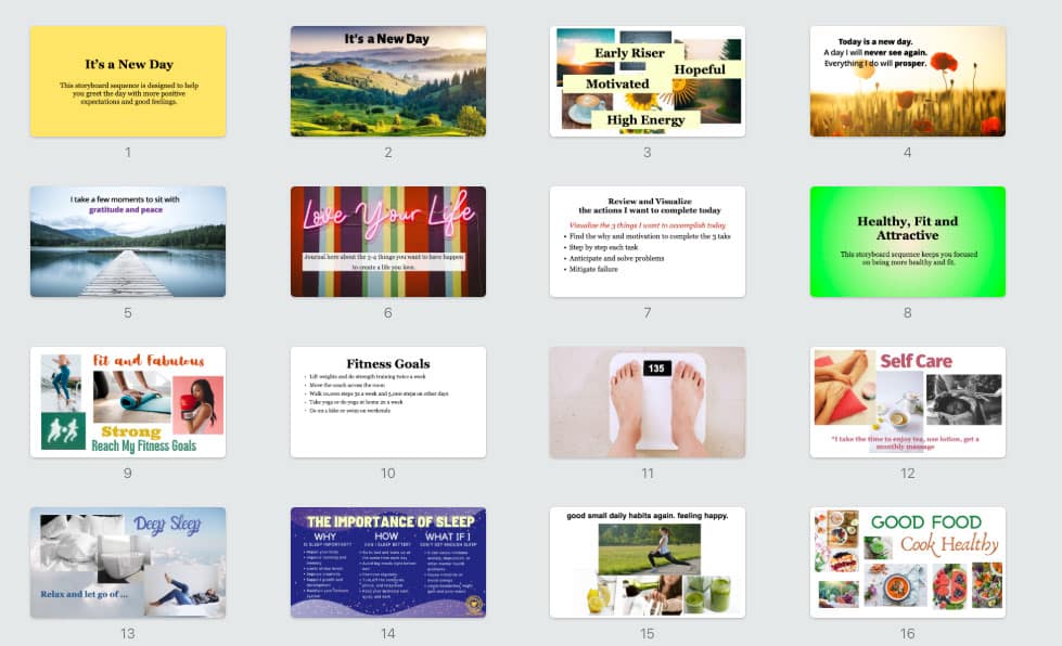 Digital Vision Story Board Example